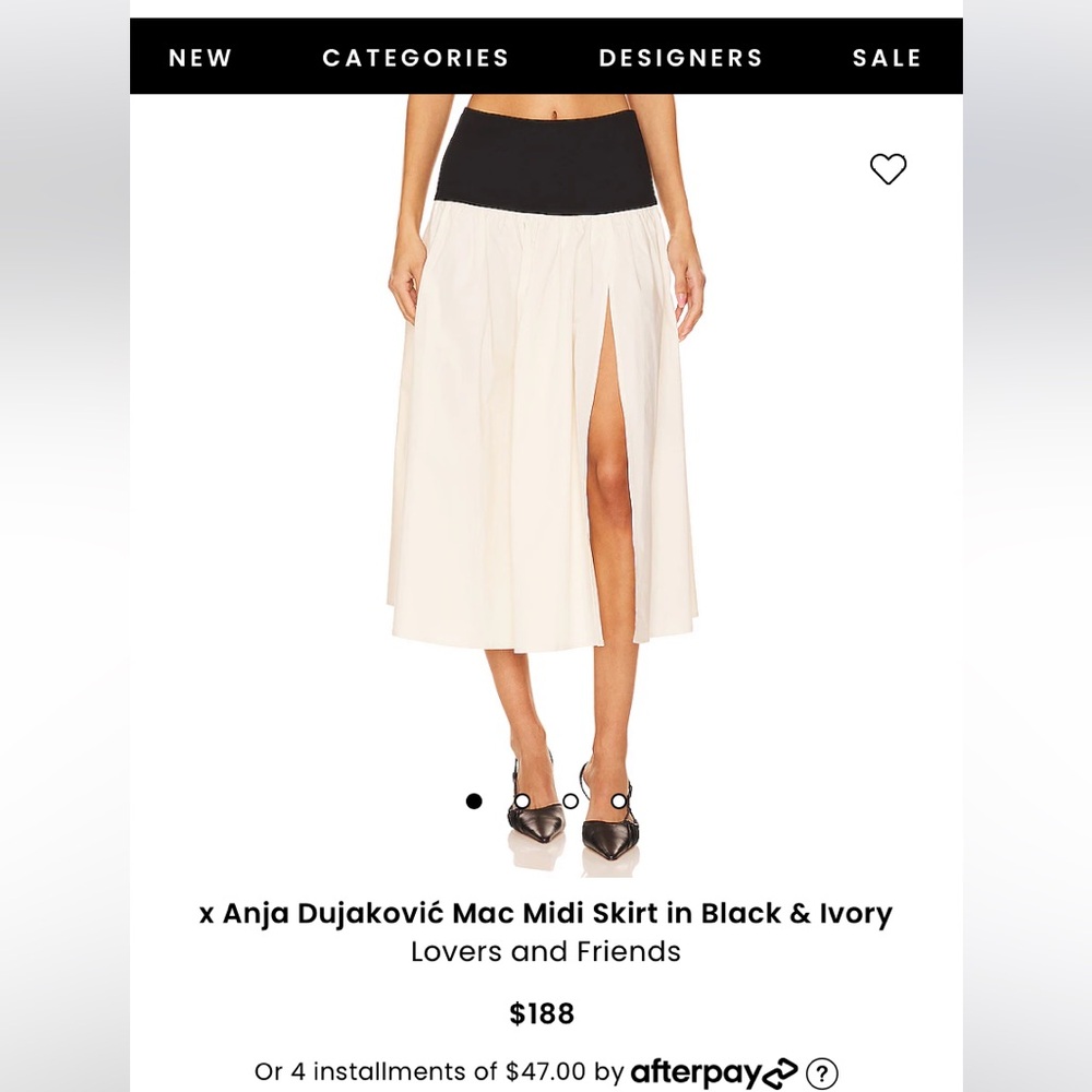 Lovers and Friends x Anja Dujakovic Mac midi skirt